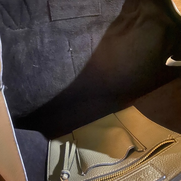 Steve Madden Tote Shoulder Bag Sage Green Faux Leather - Picture 5 of 16